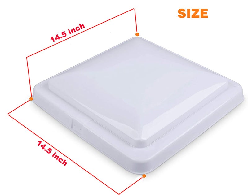 LuckySlycyc 14" Rv Vent Covers for Roof,Rv Vent Cover,Size:14" x 14",For Camper, Trailer, Rv vent cover replacement (2) - Image 2