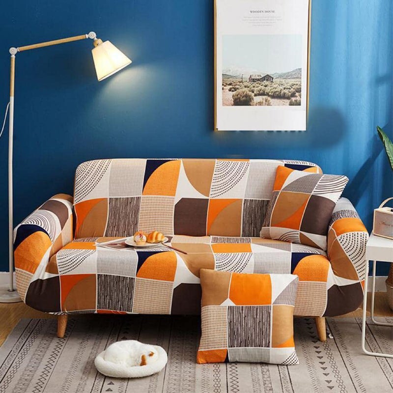 A CUBE LUXURY SOLUTIONS A CUBE LUXURY SOLUTIONS Polyester Spandex Universal 3 Seater Sofa Cover Big Elasticity Cover for Couch Flexible Stretch Sofa Slipcover  - Image 1