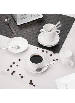 Aozita AOZITA Espresso Cups and Saucers with Espresso Spoons, Stackable Espresso Mugs,12-piece 2.5-Ounce Demitasse Cups (Protective Packaging)  - Image 3