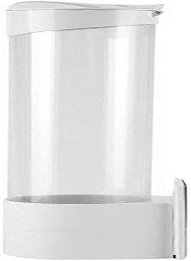 THW Creations Plastic Cup Dispenser Magnetic or Screw Plate Mountable (Silver, Clear) - Image 1