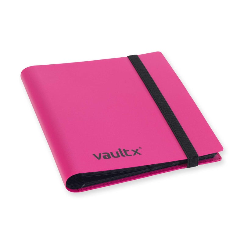 Vault X 4 Pocket Trading Card Strap Binder, 160 Cards, Standard, 20 Side-Loading Pages, TCG (Pink) - Image 2