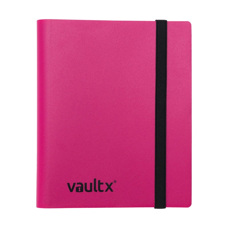 Vault X 4 Pocket Trading Card Strap Binder, 160 Cards, Standard, 20 Side-Loading Pages, TCG (Pink) - Image 1