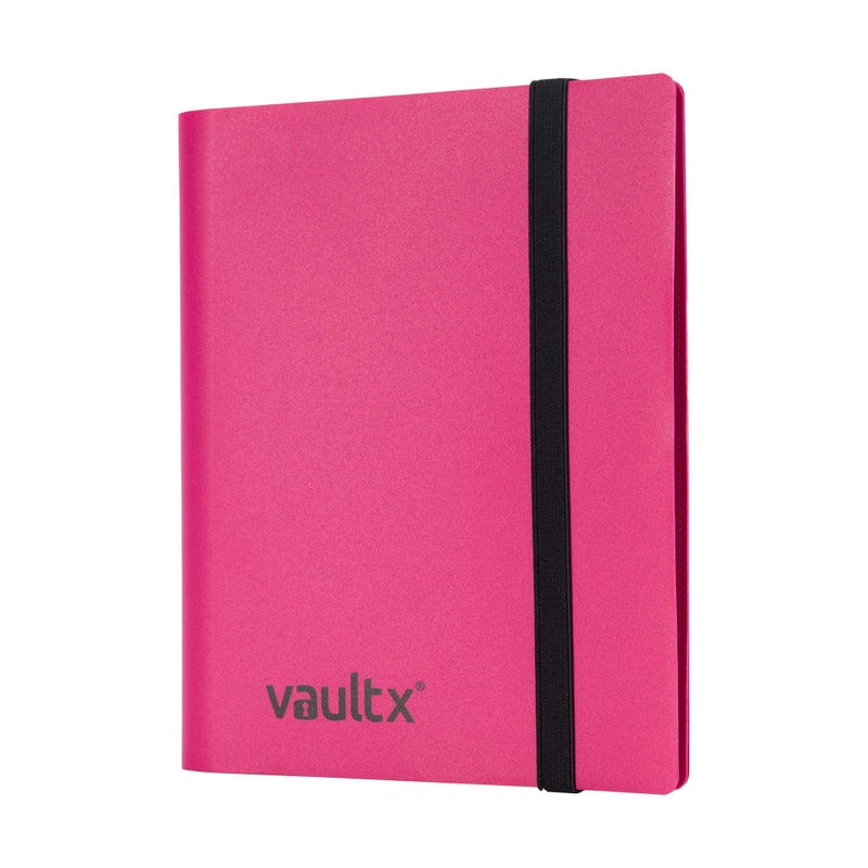 Vault X 4 Pocket Trading Card Strap Binder, 160 Cards, Standard, 20 Side-Loading Pages, TCG (Pink) - Image 3