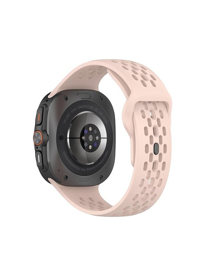 MOCOM Watch7 Ultra 47mm Band, Silicone Watch Band for Samsung Galaxy Watch Ultra 47mm, Soft Breathable Replacement Strap for Galaxy Watch Ultra 47mm Strap Band, Waterproof Wristband Smartwatch Accessories - Image 1