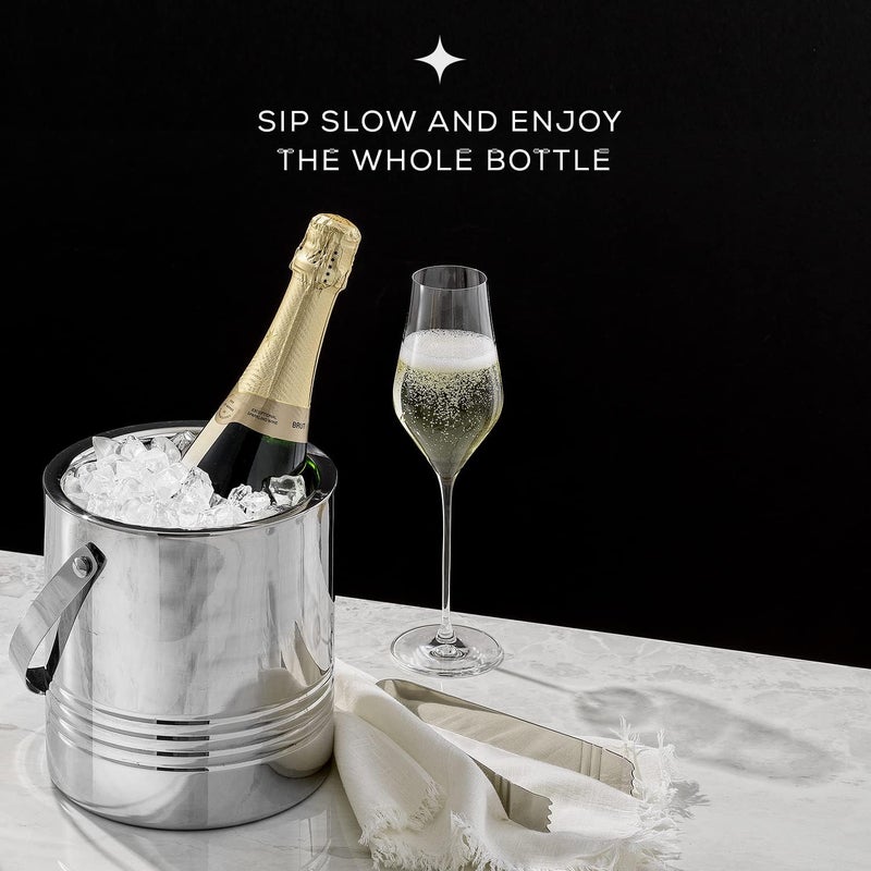 JoyJolt Metal Double Wall Ice Bucket with Lid, Ice Tongs and Strainer. 3L Insulated Ice Bucket for Cocktail Bar, Wine, Home Bar Accessories, Parties, Champagne Bucket. Stainless Steel Ice Buckets - Image 5