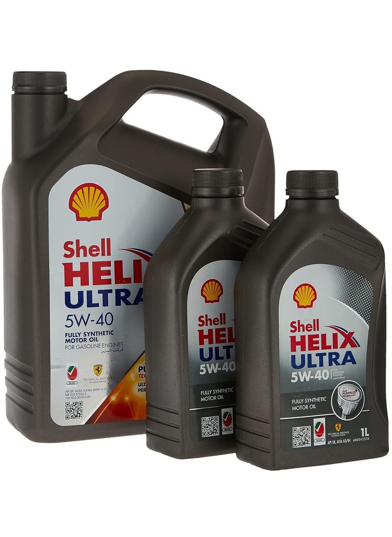 شل زيت محرك Helix Ultra 5W40 الاصطناعي بالكامل سعة 6 لتر (عبوة مشتركة)  - Image 1