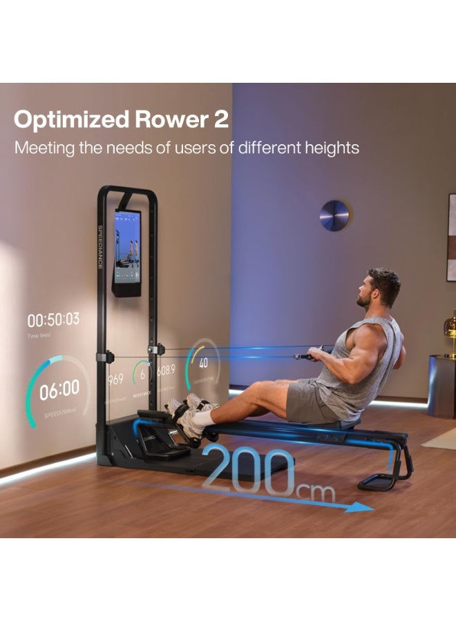 Speediance AeroRow Rowing Bench, Next Generation of Rowing Machines, Rower Attachment for Gym Monster, Home Work Out Rowing Machine, Adjustable Resistance Levels, Rowing Machine - Image 3