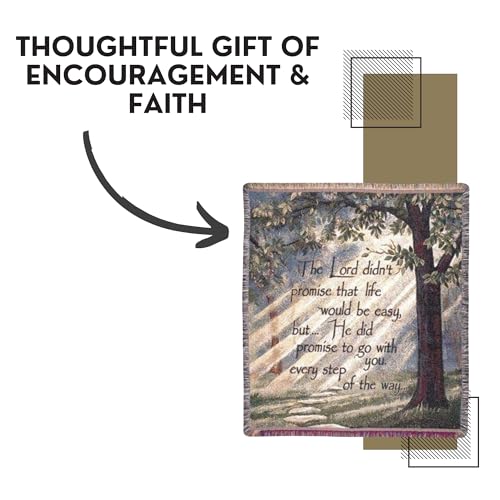 Simply Home "Every Step of the Way" Inspirational Tapestry Throw Blanket 50" x 60" - Image 4