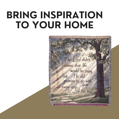 Simply Home "Every Step of the Way" Inspirational Tapestry Throw Blanket 50" x 60" - Image 2
