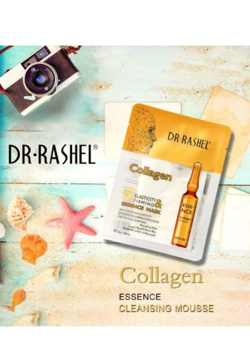 RASHELL 5 Pieces Collagen Elasticity & Firming Essence Mask Multicolour 25grams - Image 2