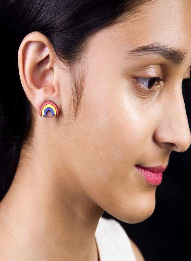 ORENAME Wooden Earrings for Girls and Women 3 Pairs Set Handmade Wooden Earrings with Ear Backs for Women and Girls Different Shapes and Colors(Pack of 3 -Style-4,5,6) - Image 3
