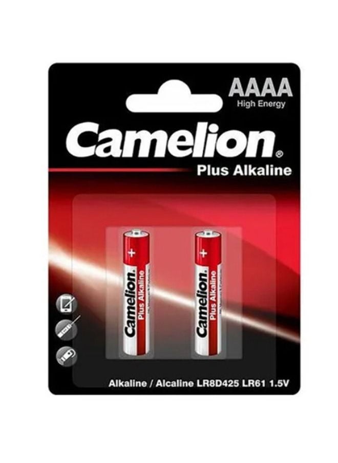 Camelion 2-Piece Plus Alkaline AAAA 1.5V Batteries Silver/Red  - Image 1