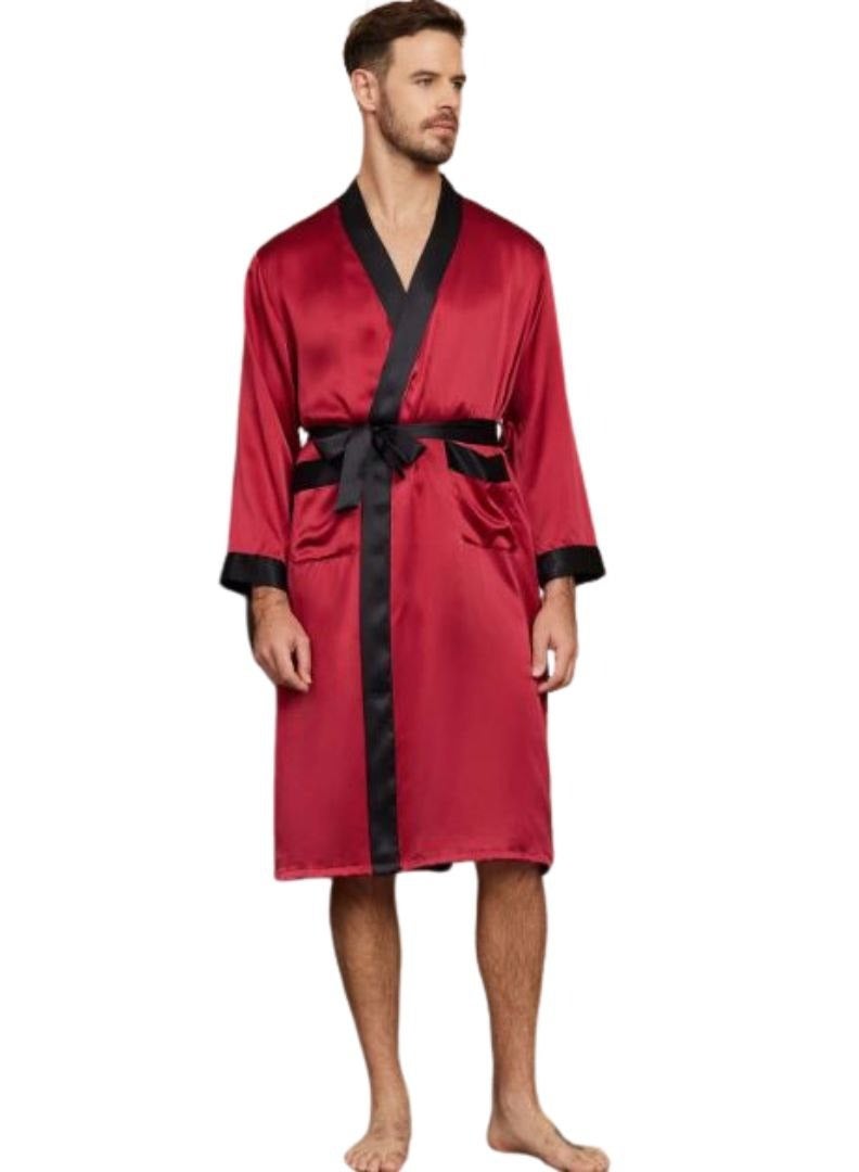 Men's satin robe