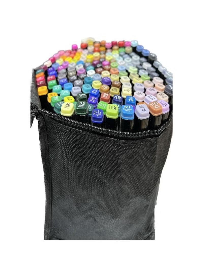 اقلام ماركر مزدوجة للرسم والتلوين من تاتش فايف من 24 لون بطرف رفيع وعريض - Image 1