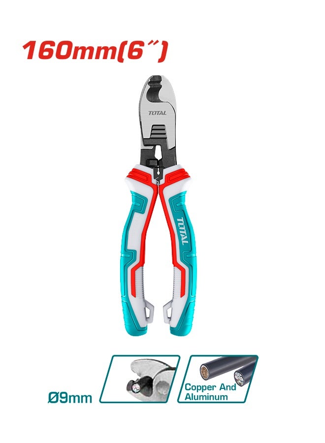 توتال تولز قاطع كابلات توتال ٦ بوصات/١٦٠ مم | أداة قطع أسلاك من الفولاذ الكربوني المتين | لمسة نهائية سوداء مصقولة | كماشة قطع دقيقة للأسلاك الكهربائية - Image 2