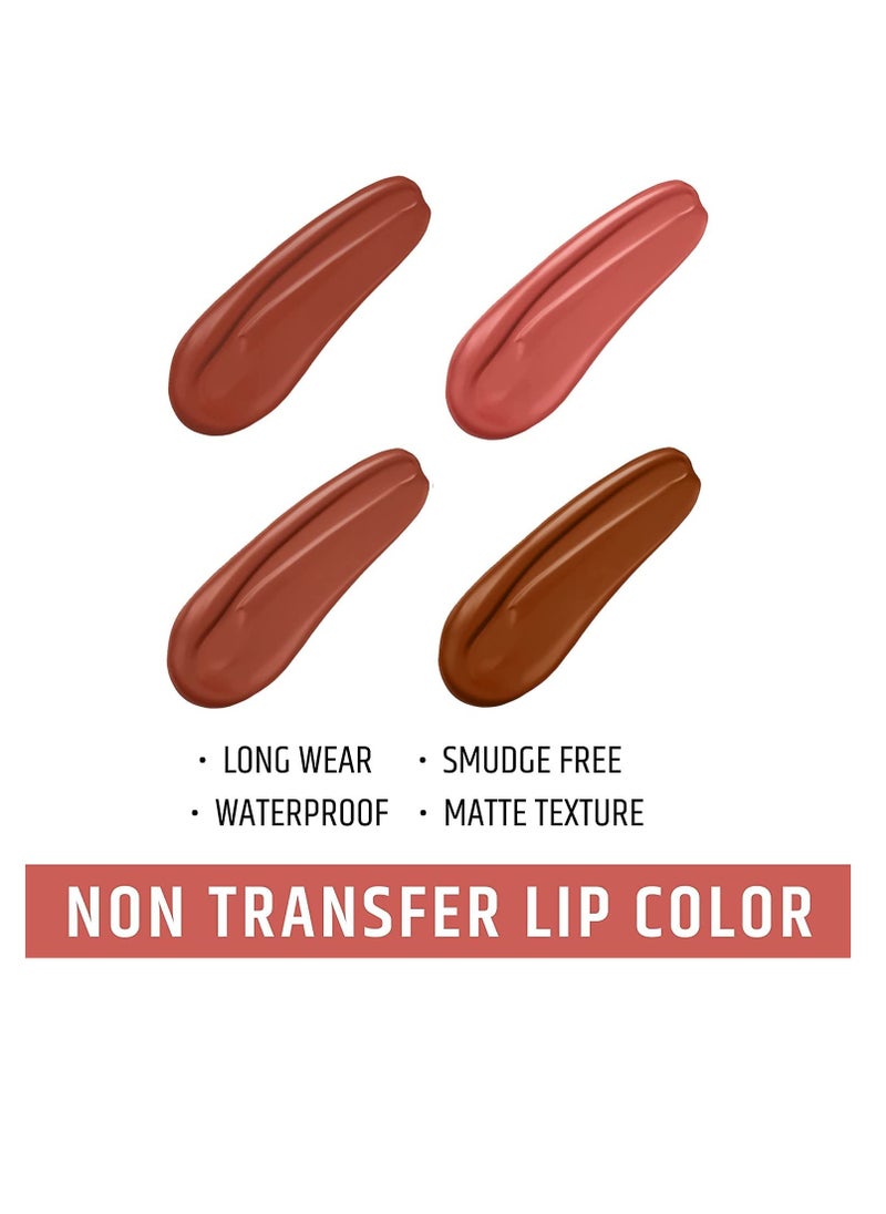 HUDACRUSH - HUDACRUSH BEAUTY Mini Lipsticks Combo Pack of 4 Liquid Matte Lipstick Set - Image 1