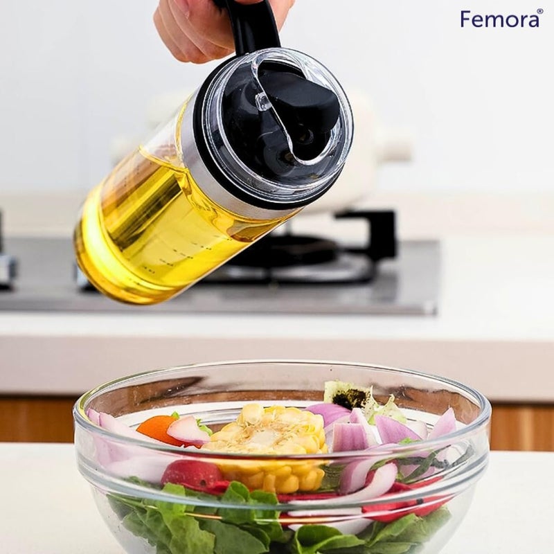 Femora Oil Dispenser | Glass Oil Bottle | 1 Year Warranty | Cooking Oil Dispenser 500ml Pack of 1 Oil Bottle - Image 2