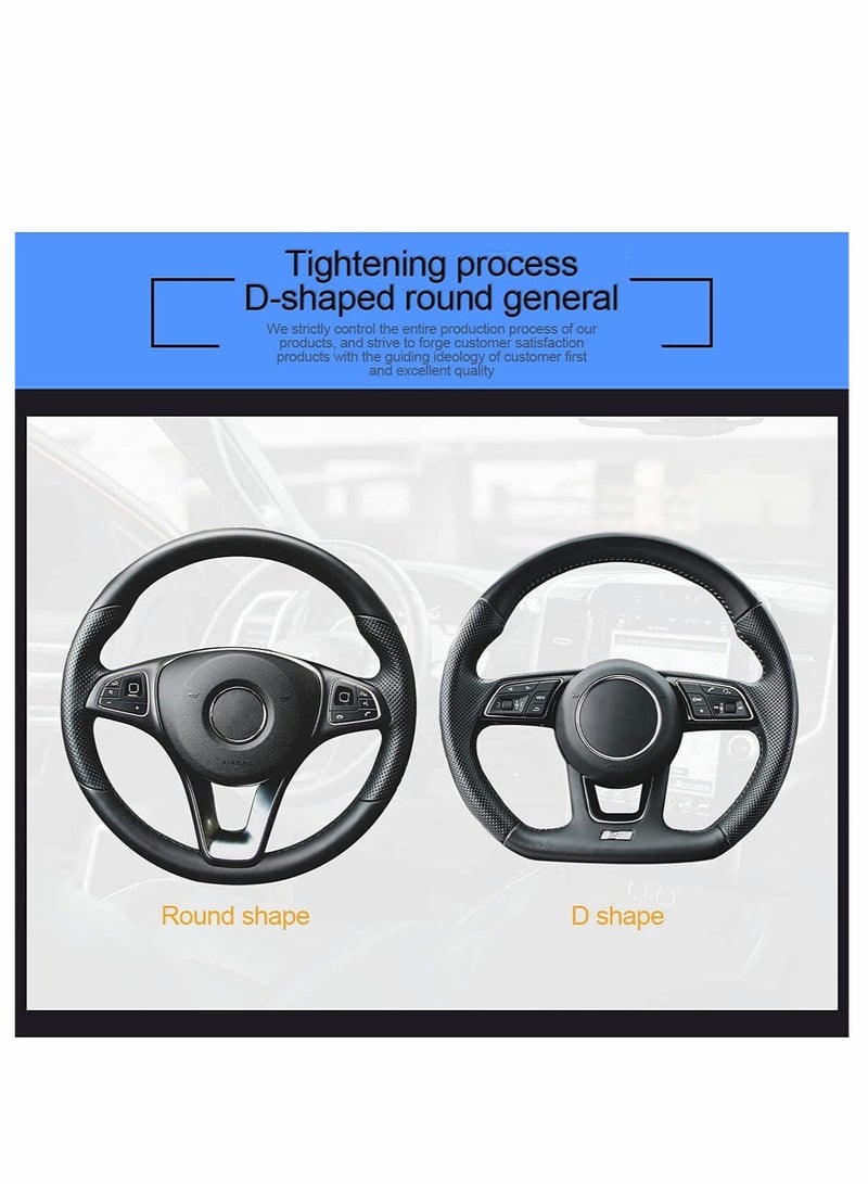 Excefore Car Steering Wheel Cover, Elastic, Breathable Anti-Slip, Universal 15 inch, Steering Wheel Cover for Men Women (Black/Red) - Image 5