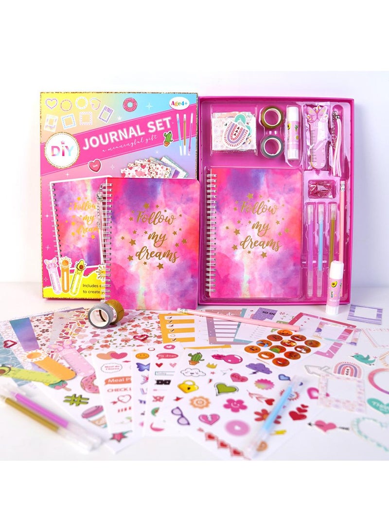 DIY Journal Kit for Girls - 100+ pcs Journal Set for Tween Teen Girls,Scrapbook Diary Stationery Supplies Set, Journaling Art Kit,Ideal Birthday  Gift for Girls - Image 1