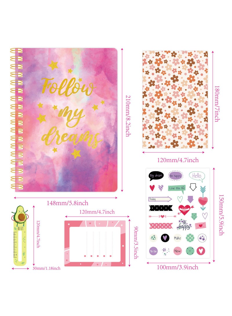 DIY Journal Kit for Girls - 100+ pcs Journal Set for Tween Teen Girls,Scrapbook Diary Stationery Supplies Set, Journaling Art Kit,Ideal Birthday  Gift for Girls - Image 2