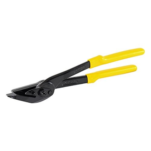 IDL Packaging H-201 Strapping Cutter for Steel & Polyester (PET) & Polypropylene (PP) Banding from 3/4" to 1 1/4" Width and up to 0.044" Thickness - Carbon Steel Drop Forged Cutter with PVC Grips - Image 1