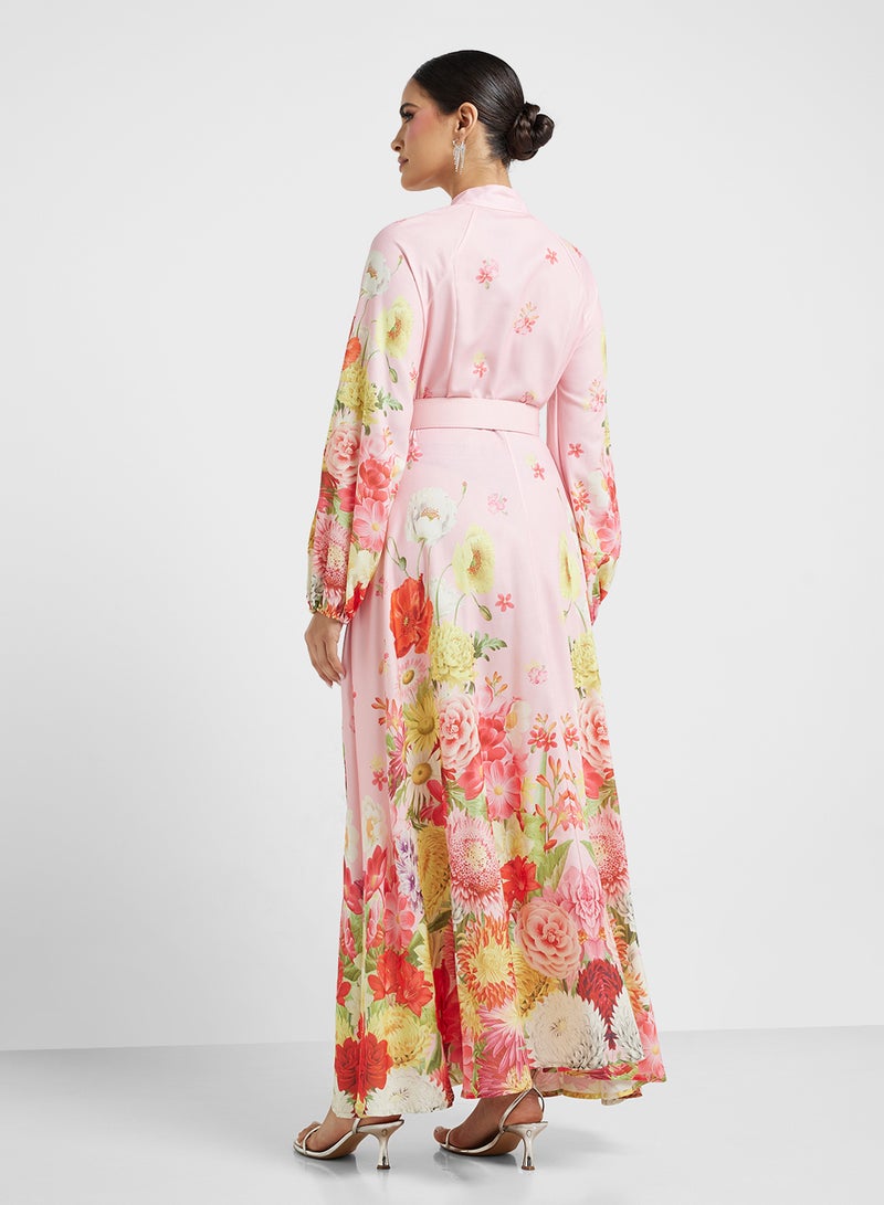 Khizana Floral Belted Maxi Dress - Image 2