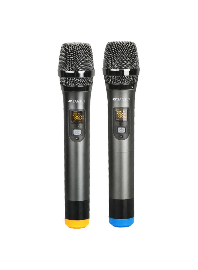 Sansui Shanshui V71 Wireless Microphone, U-segment, For Home Ktv, Singing, Stage Hosting, Lecturing, Karaoke, Meetings, Speaker, Amplifier, Fm, Versatile, Dual-channel, All-metal Microphone - Image 4