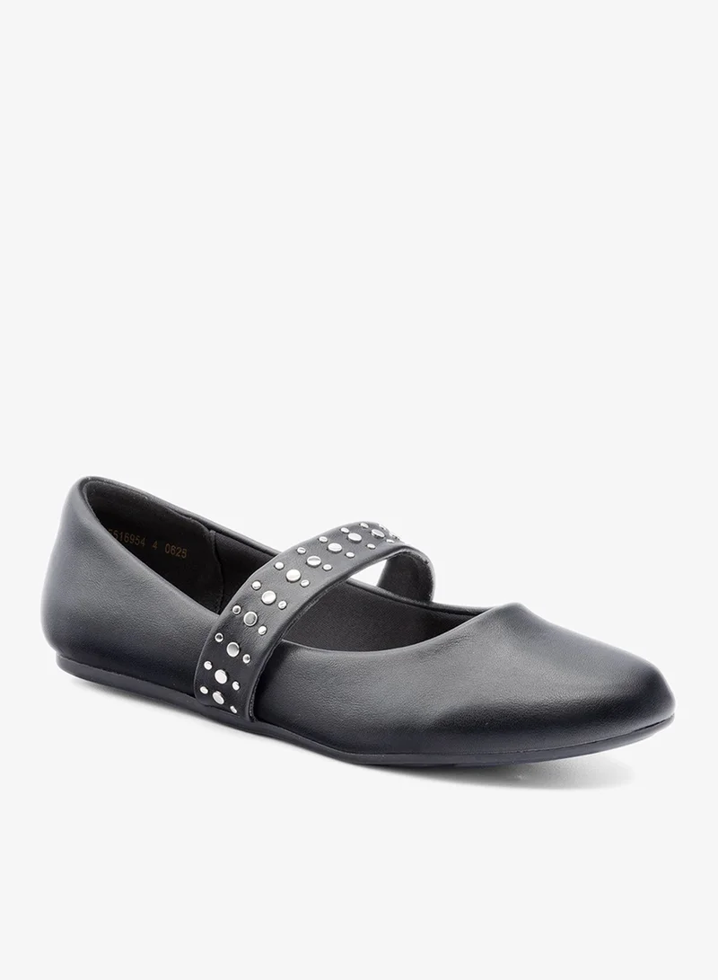 Bata Strap‑Detail Flat Shoes