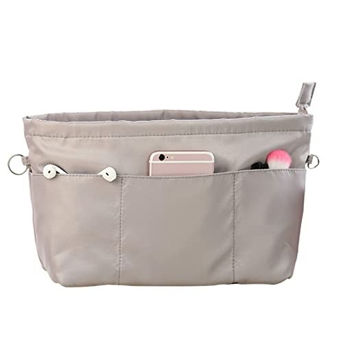 Lckaey Purse organizer insert for neverfull handbag is compatible with more similar brands of tote bag-nylon organizer 3055grey-M - Image 1