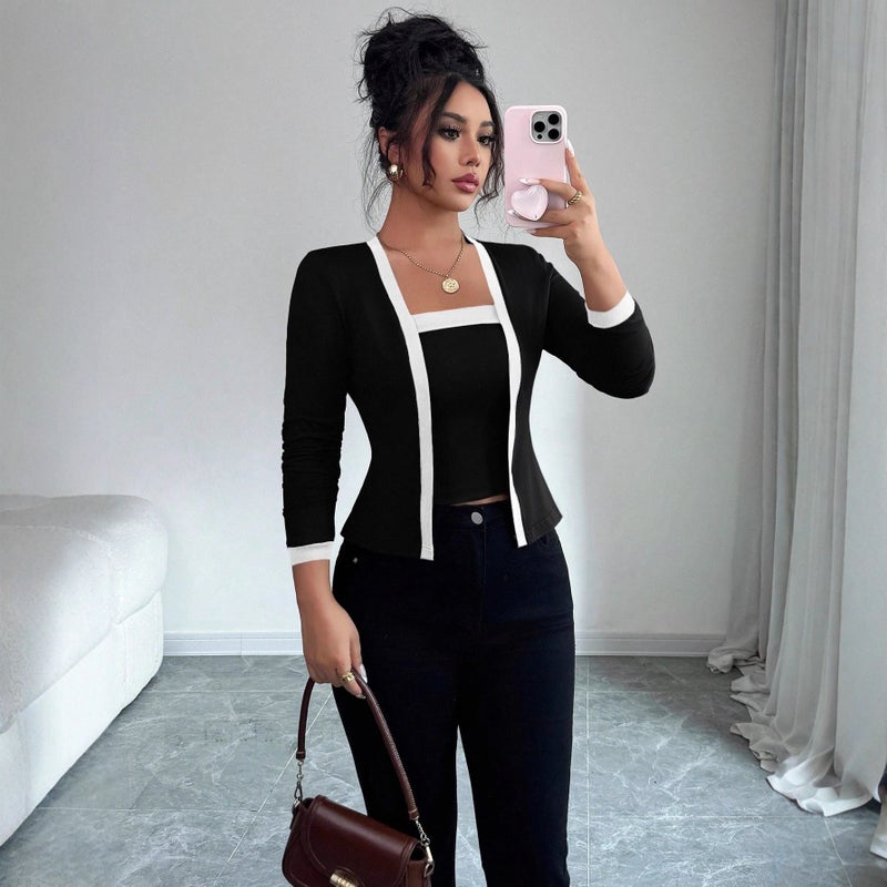تيشيرت نسائي محبوك - Image 1