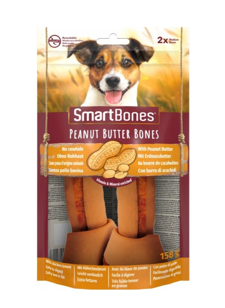 SmartBones Peanut Butter Dog Chews - Medium Size, 2 Pack - Image 1