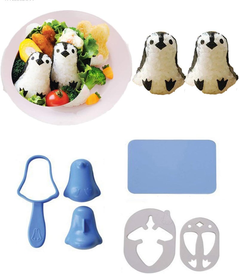 Fellibay Sushi Making Kit Rice Ball Molds Bento Accessories Sandwich Cutters for Kids Kitchen Tools for Baby Kids Meal - Image 1