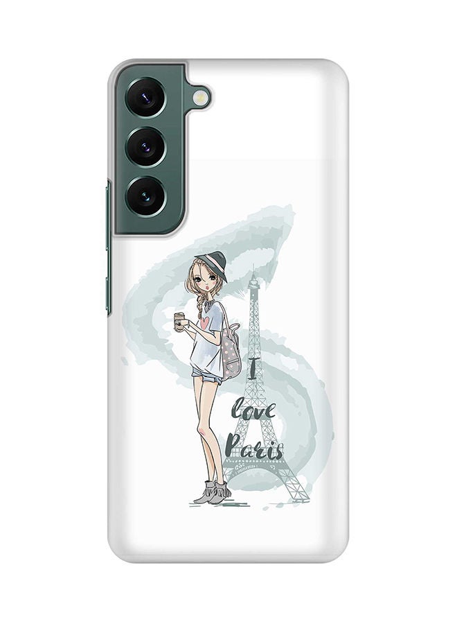 Stylizedd Case for Samsung Galaxy S22+ 5G Slim Snap Classic Series Shield Matte Finish Print -  I Love Paris - Image 1