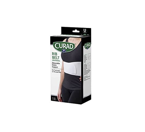 CURAD 6 in Universal Elastic Rib Belt, Adjustable Compression Wrap for Men and Women, Breathable Support for Broken, Bruised or Injured Ribs, Comfortable Fit for Everyday Wear, Fits 28" - 50", Unisex, 1 Count - Image 3