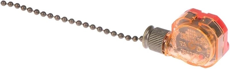 مجموعة سلسلة سحب مروحة سقف ذهبية 3 سرعات 4 أسلاك مع حبل لإكسسوارات الإضاءة DIY - Image 1