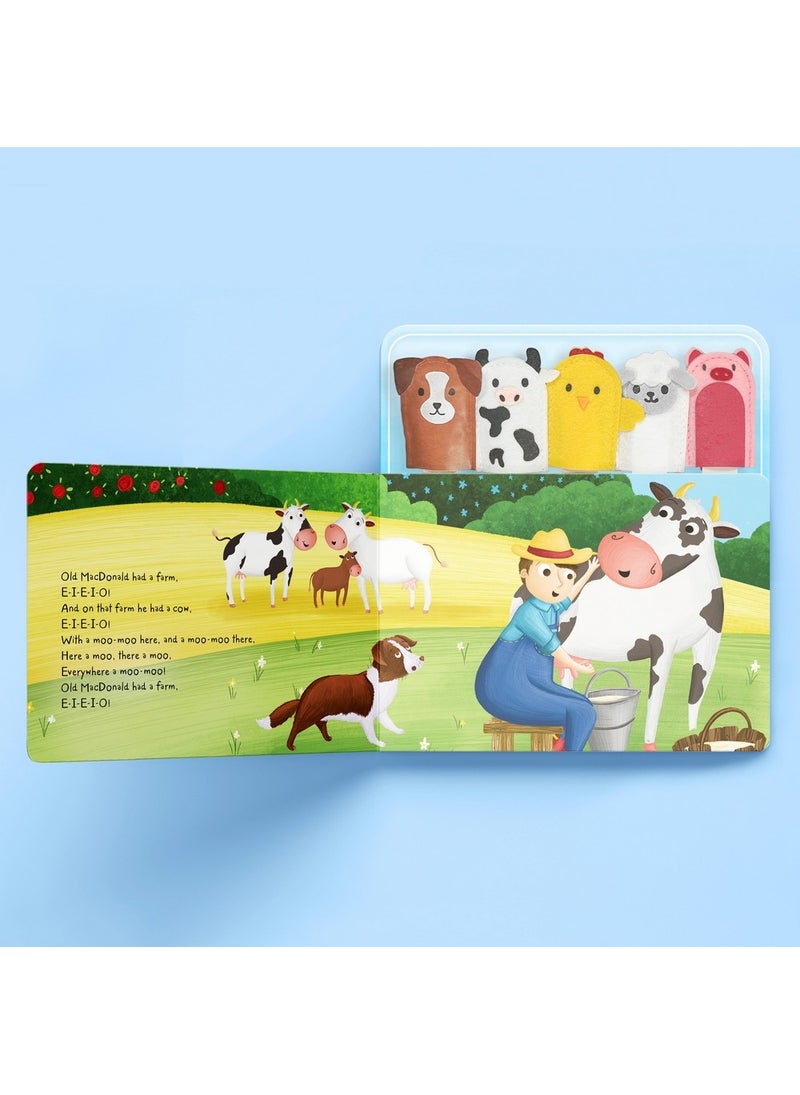 Hinkler كتاب دمى الأصابع هينكلر أول ماكدونالد لديه مزرعة يتضمن 10 صفحات مع رسومات لطيفة و 5 دمى أصابع من اللباد، كتاب أغاني حضانة ممتع للأطفال، سرد قصصي تعليمي - Image 4