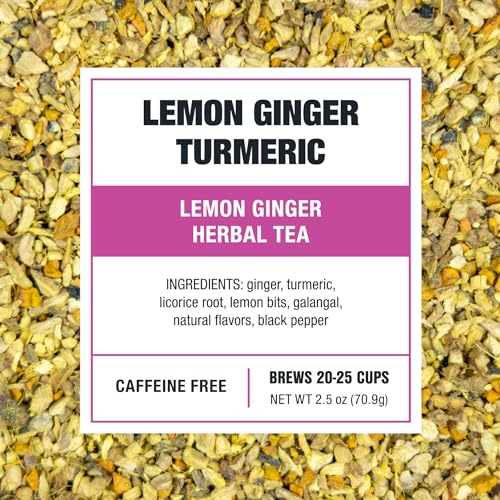 Tiesta Tea - Lemon Ginger Turmeric, Loose Leaf, Lemon Ginger Herbal Tea, Premium Blend, Non Caffeinated Herbal, Make Hot or Iced Brews Up to 25 Cups, 2.5 Ounce Resealable Pouch - Image 3