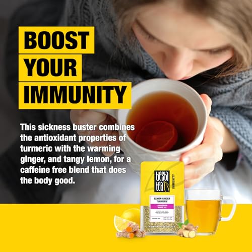 Tiesta Tea - Lemon Ginger Turmeric, Loose Leaf, Lemon Ginger Herbal Tea, Premium Blend, Non Caffeinated Herbal, Make Hot or Iced Brews Up to 25 Cups, 2.5 Ounce Resealable Pouch - Image 4