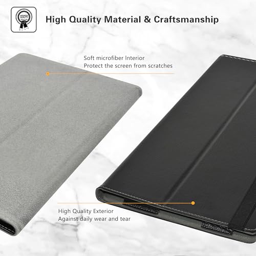 LiuShan Compatible with Dell Latitude 7350 Detachable case,PU Leather Slim Folding Stand Cover for 13" Dell Latitude 7350 Detachable Tablet(Not Fit Other Tablet),Black - Image 5