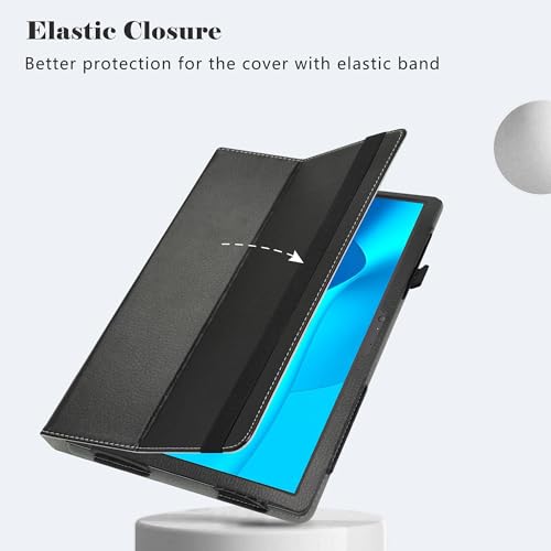 LiuShan Compatible with Dell Latitude 7350 Detachable case,PU Leather Slim Folding Stand Cover for 13" Dell Latitude 7350 Detachable Tablet(Not Fit Other Tablet),Black - Image 3