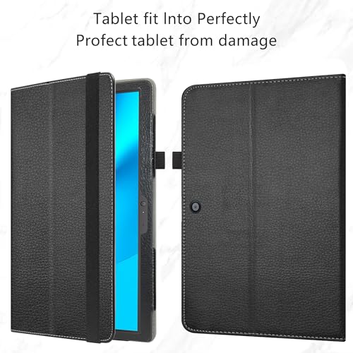 LiuShan Compatible with Dell Latitude 7350 Detachable case,PU Leather Slim Folding Stand Cover for 13" Dell Latitude 7350 Detachable Tablet(Not Fit Other Tablet),Black - Image 4
