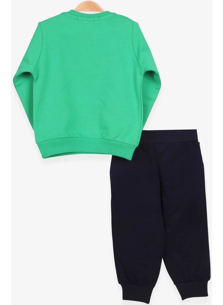 Breeze Baby Boy Tracksuit Set Printed Green (9 Months-3 Years)