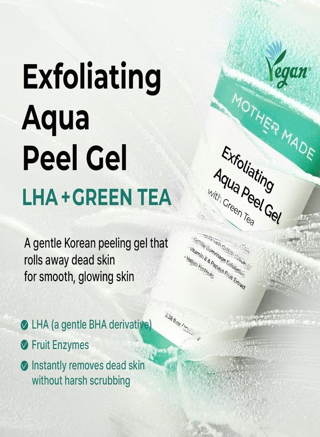 MOTHER MADE LHA Green Tea Exfoliating Aqua Peel Gel, Pore Care, Gentle Facial Exfoliator, Dead Skin Remover, Natural Cellulose for Peeling, Vegan, Korean Skincare, 2 Pack (100ml / 3.38 fl.oz - Image 2