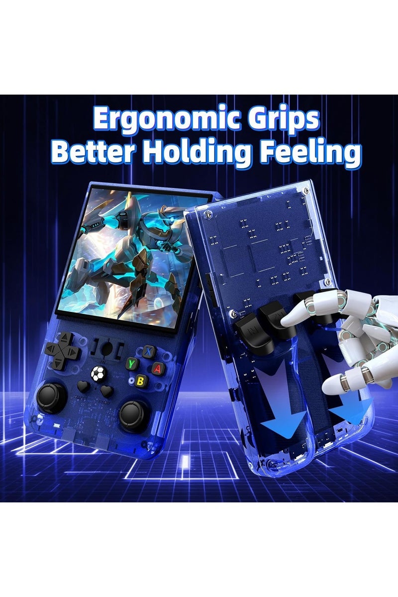 ELTRAZONE R36 Max Game Console 4 Inch Full IPS Screen Portable Retro Handheld Game Console Built-in 18000+ Games With Open Source Linux System & 64GB Memory Card Video Games Console Support 30+ Simulator Platform 4000mAh Battery Toys And Games For Kids And Adults Transparent Purple - Image 5