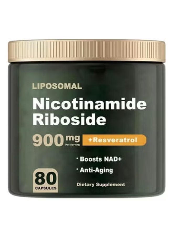 ريأس ريسيرش هاناشي NAD+ مكمل غذائي - ليبوسومال نيكوتيناميد ريبوسيد، ريسفيراترول، كيرسيتين - مكمل NAD لمكافحة الشيخوخة، وزيادة الطاقة، والتركيز - 80 كبسولة - Image 2