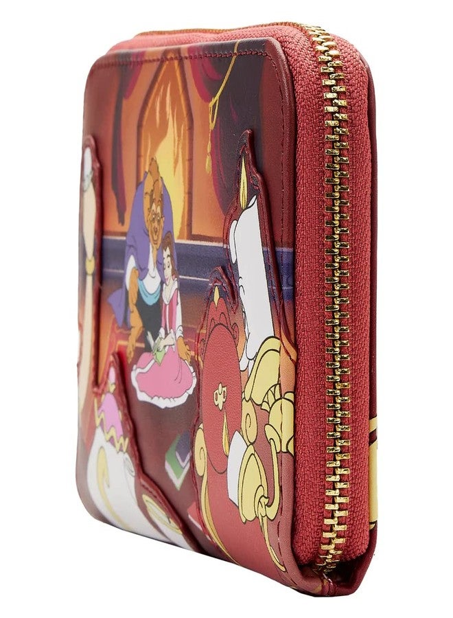 Loungefly Disney Beauty and the Beast Fireplace Scene Zip Around Wallet - Image 4