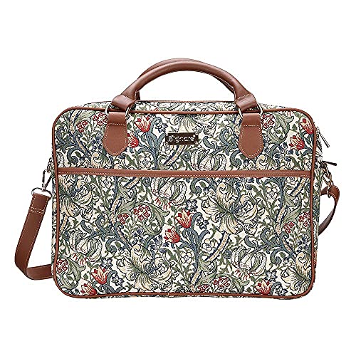 Signare Tapestry Laptop bag Computer Messenger bag Briefcase for Women with William Morris Design (CPU-GLILY) - Image 1