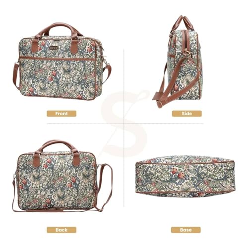 Signare Tapestry Laptop bag Computer Messenger bag Briefcase for Women with William Morris Design (CPU-GLILY) - Image 3