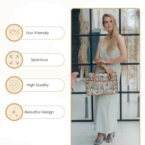 Signare Tapestry Laptop bag Computer Messenger bag Briefcase for Women with William Morris Design (CPU-GLILY) - Image 2