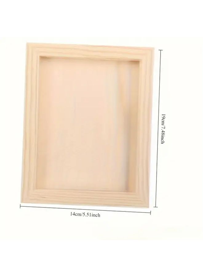 10 Pcs Natural Wood Rustic Picture Frames For 3D Painting Handmade Art Crafts - Image 3